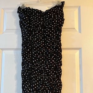 Fashion nova black and white polkadot dress
